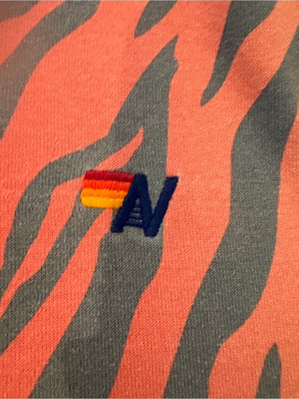 Aviator Nation - Women’s Tiger-Stripe Pullover Hoodie - orange & black - Picture 3 of 3